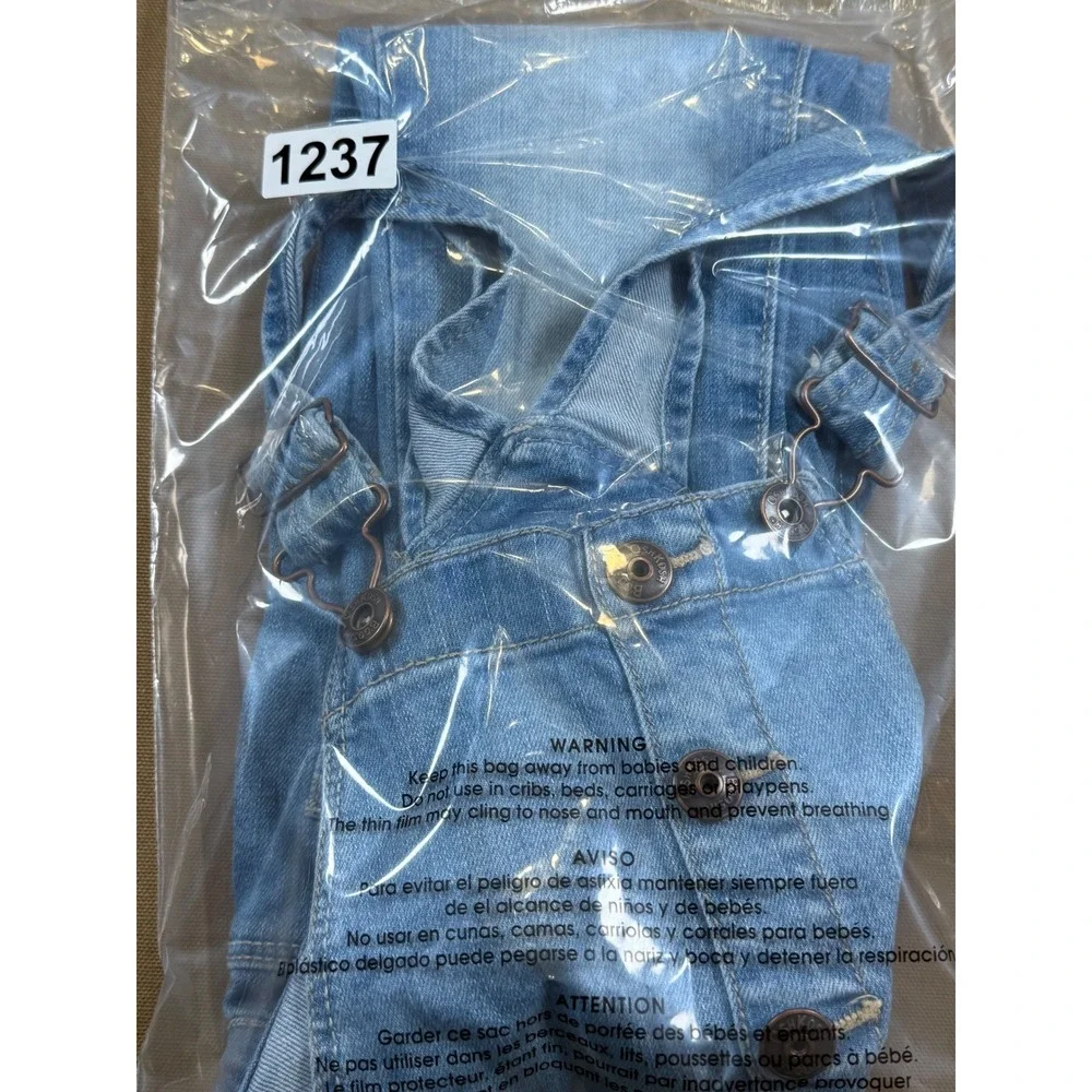 Vintage OshKosh Bgosh Denim Overalls - Girls Size 5 - Adjustable Straps, Buttons